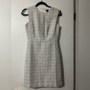 Ann Taylor Black and White Tweed Mini Dress